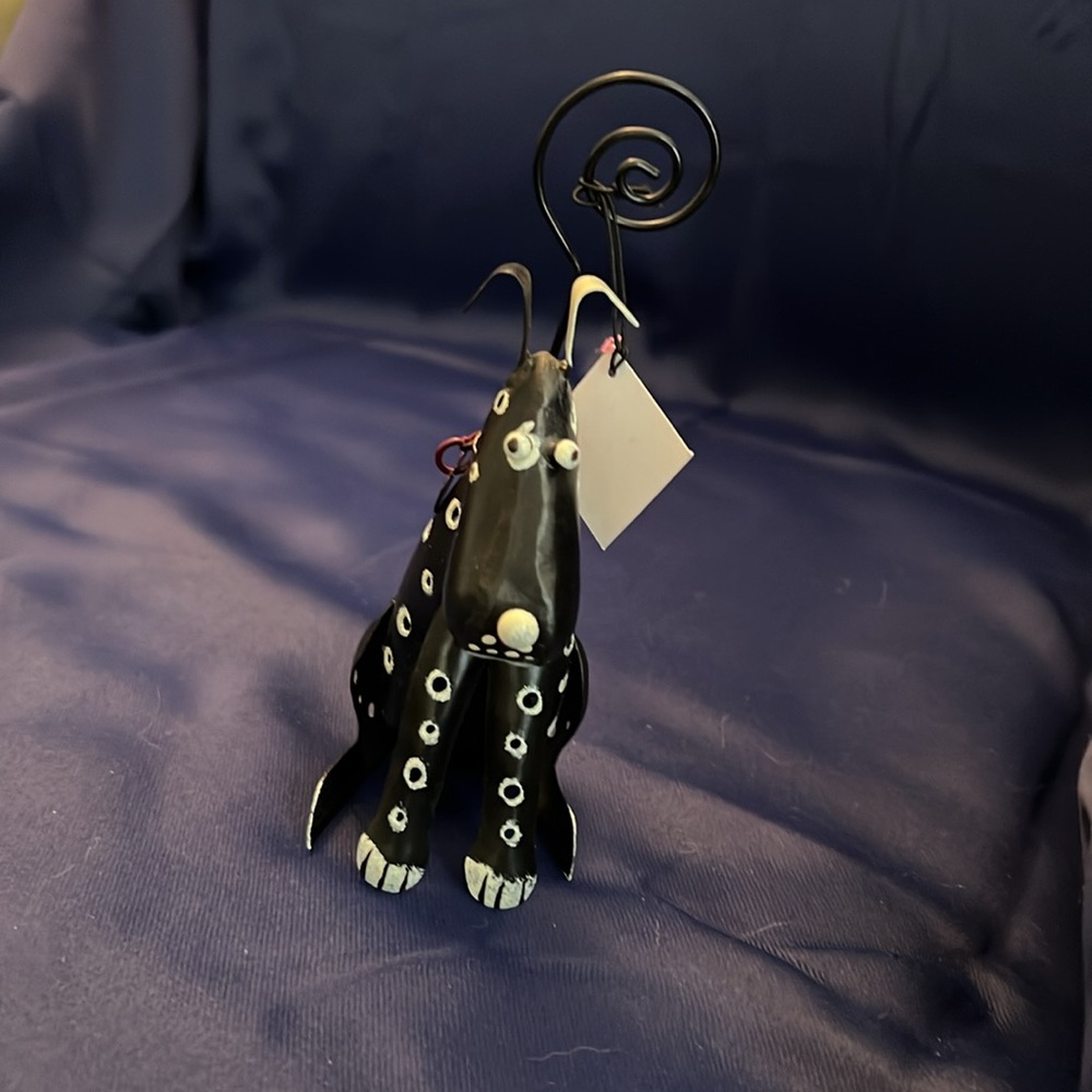 Metal Dog Christmas Ornament